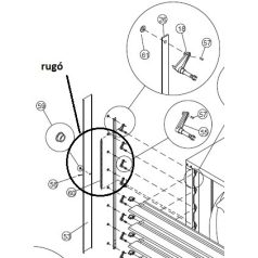 ventilátor zsalu rugó