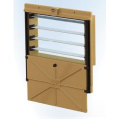   kompakt légbeejtő ablak Omniflux, légterelők elől, csúszózsaluval